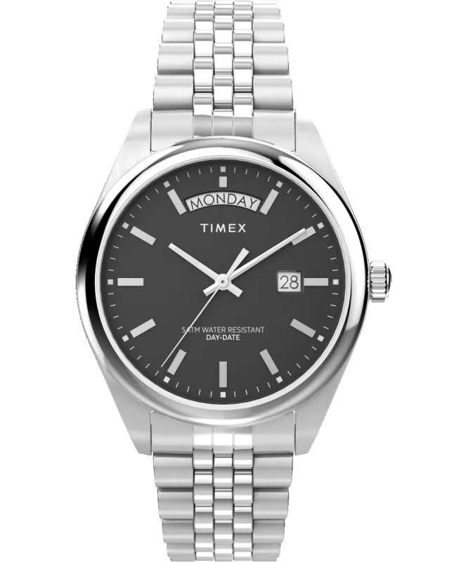 Timex Legacy Day and Date 41mm Stainless Steel Bracelet Watch sold by Timex