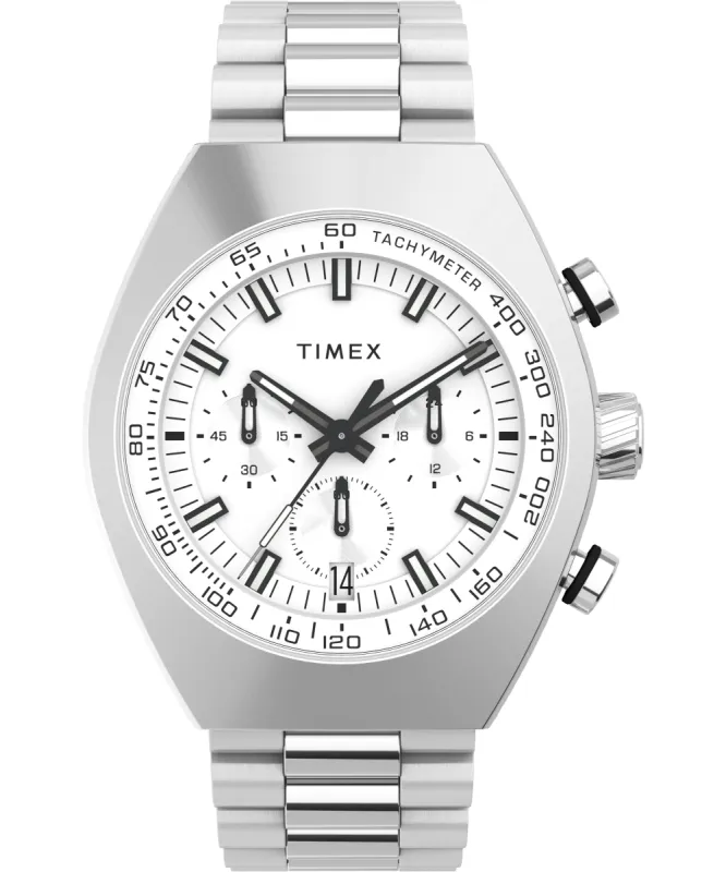 Timex Legacy Tonneau Chronograph 42mm Stainless Steel Bracelet Watch sold by Timex