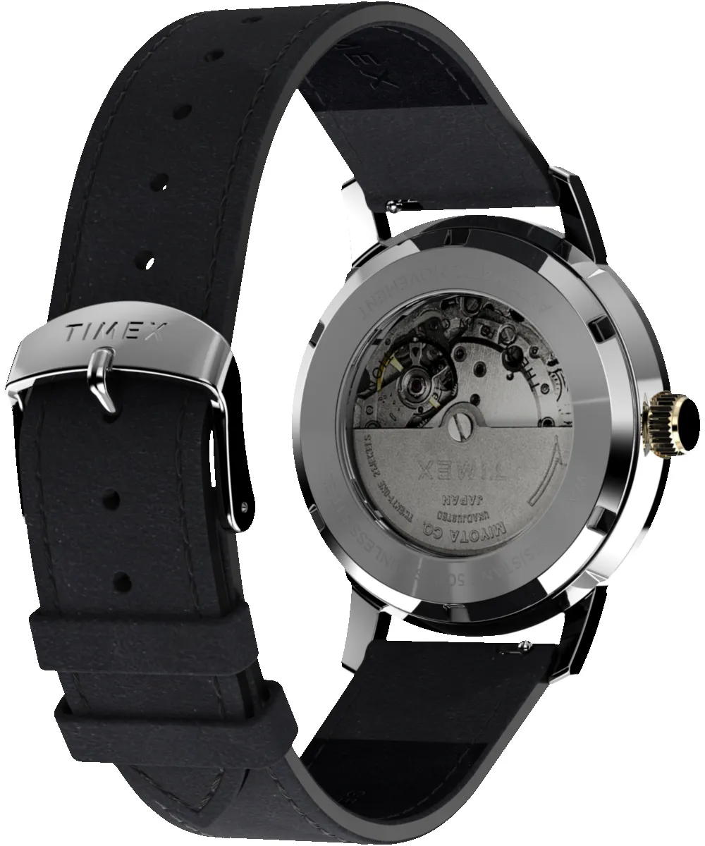 Marlin® Automatic 40mm Leather Strap Watch sold by Timex product image thumbnail 5