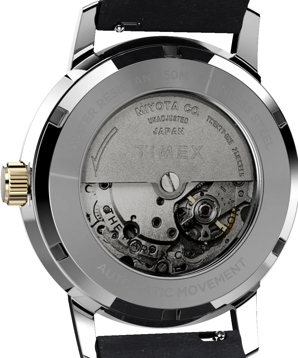 Marlin® Automatic 40mm Leather Strap Watch sold by Timex product image thumbnail 4