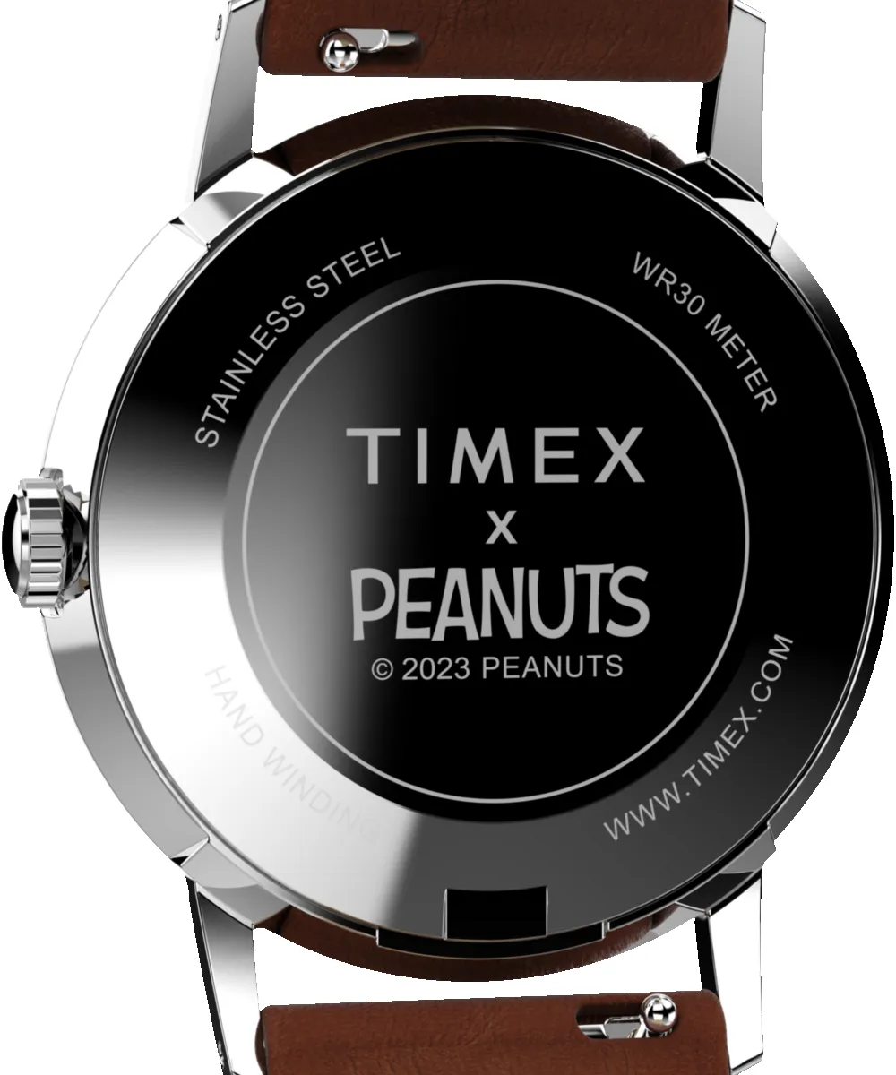 Timex Marlin® Hand-Wound x Snoopy Tennis 34mm Leather Strap Watch sold by Timex product image thumbnail 4
