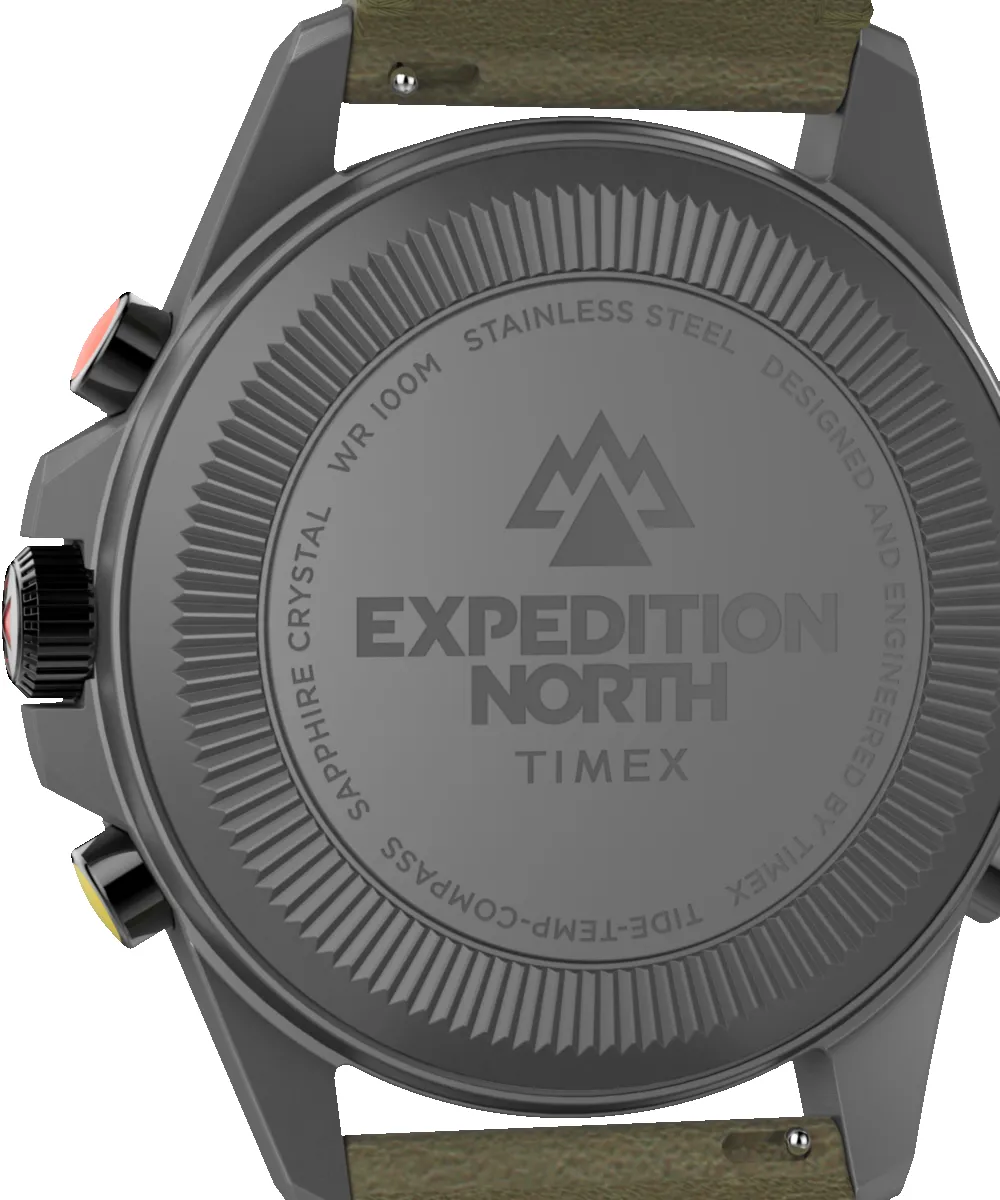 Expedition North® Tide-Temp-Compass 43mm Leather Strap Watch sold by Timex product image thumbnail 4