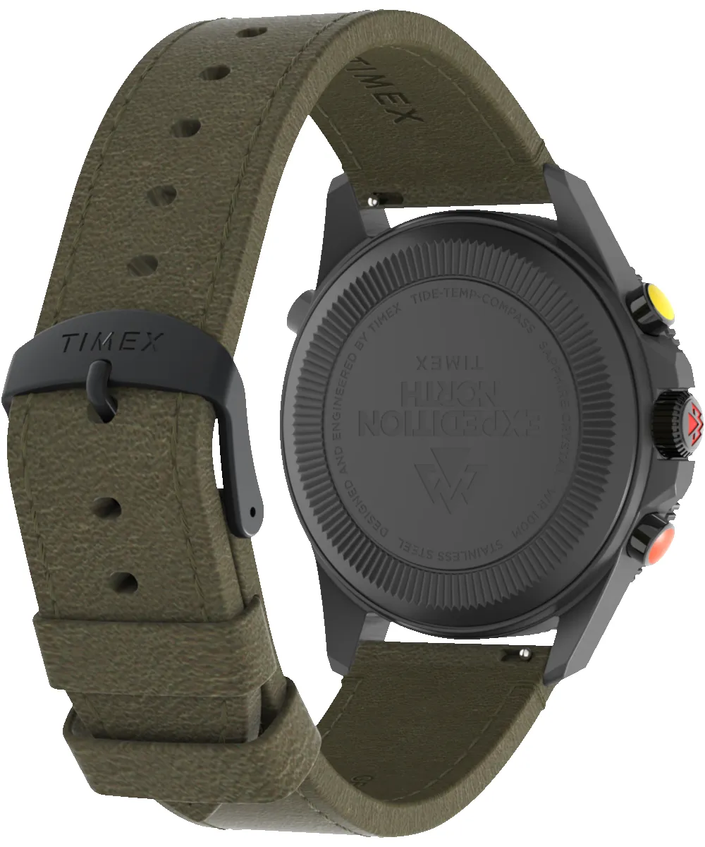 Expedition North® Tide-Temp-Compass 43mm Leather Strap Watch sold by Timex product image thumbnail 5