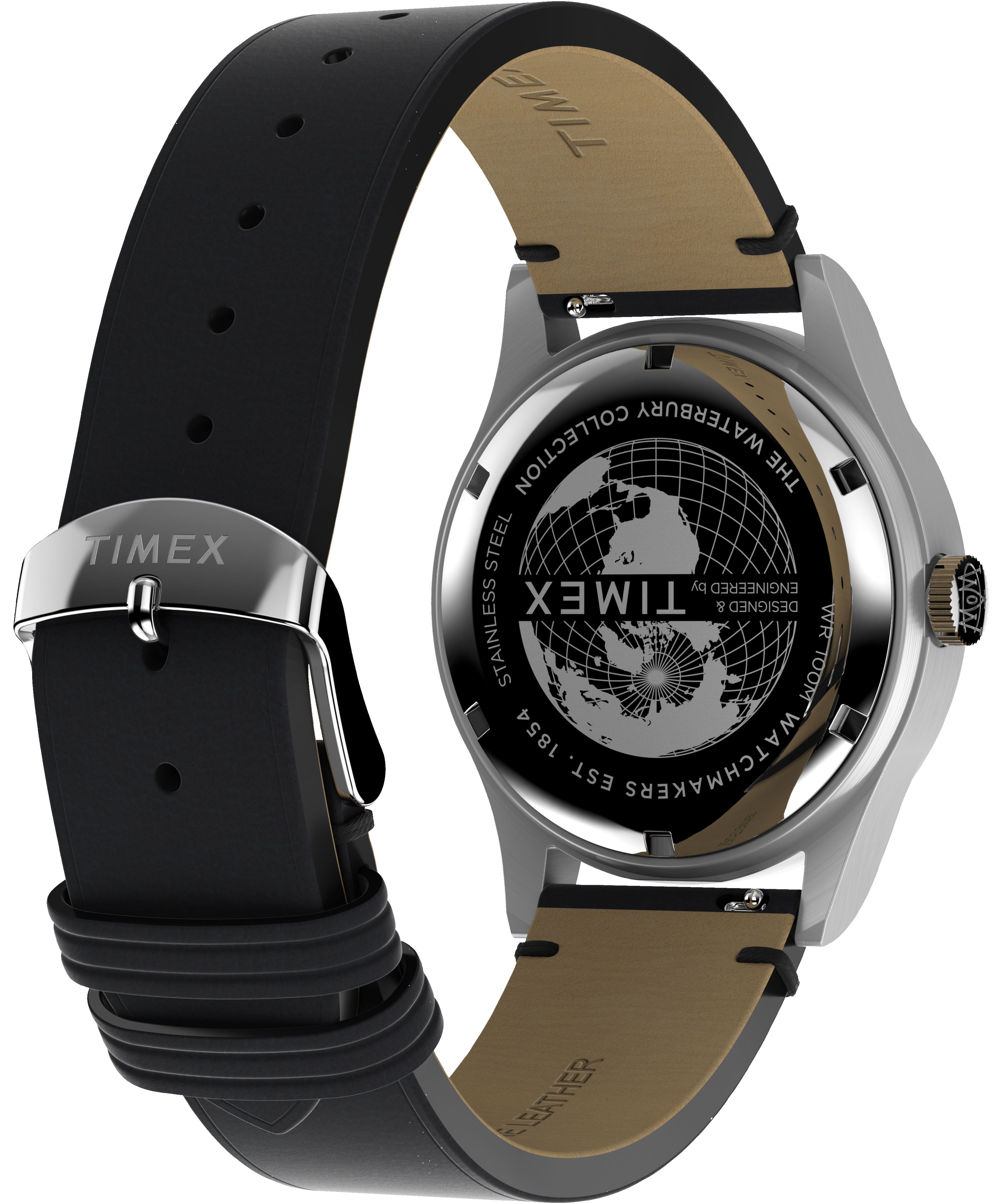 Waterbury Traditional Day Date 39mm Leather Strap Watch sold by Timex product image thumbnail 5