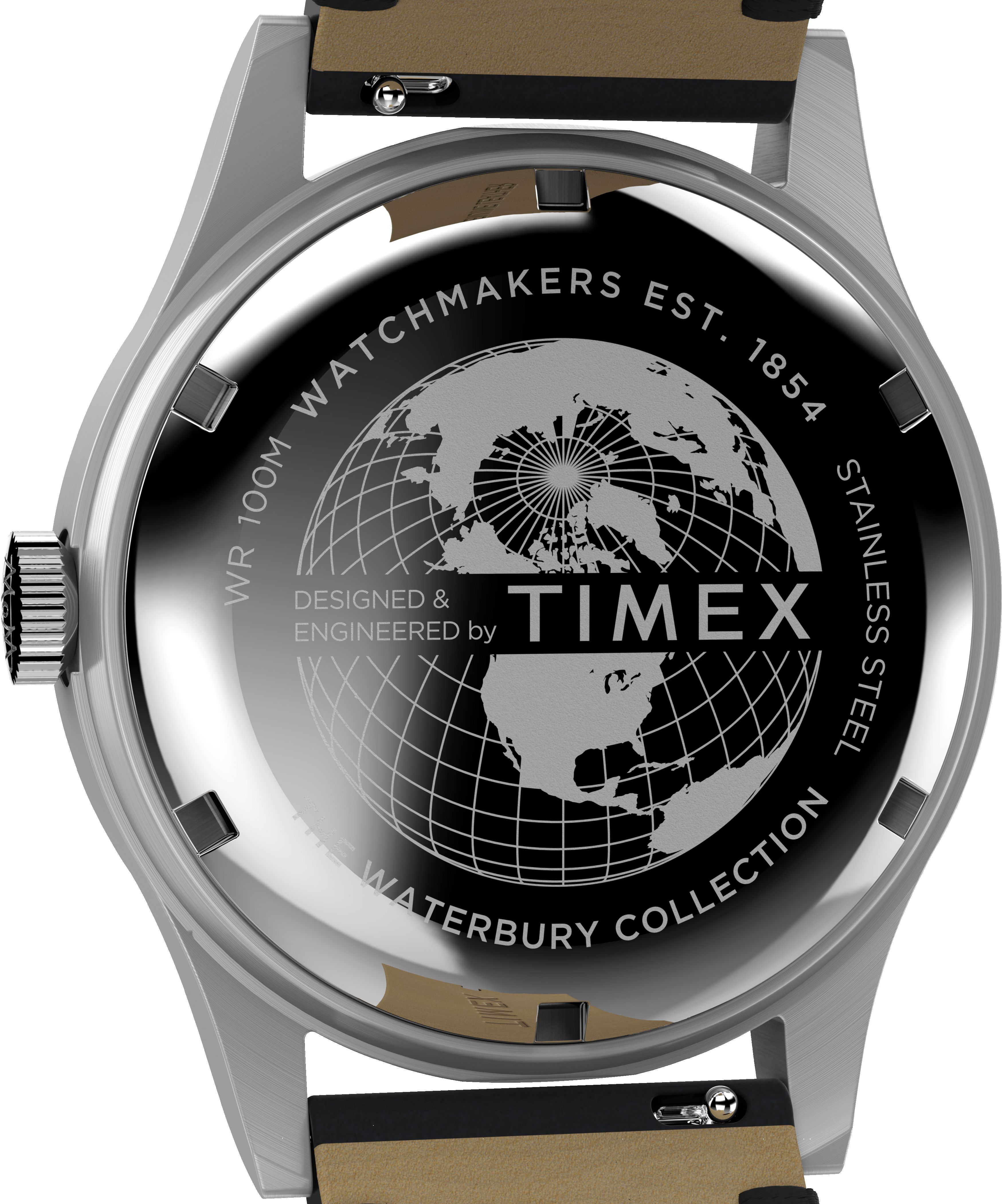 Waterbury Traditional Day Date 39mm Leather Strap Watch sold by Timex product image thumbnail 4