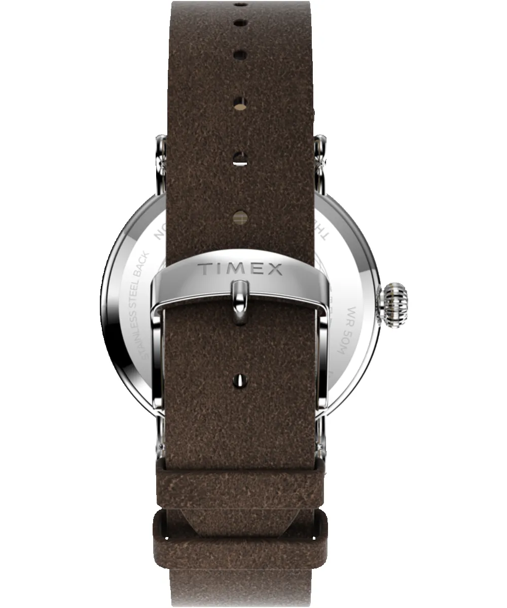 Timex Standard 40mm Eco-Friendly Leather Strap Watch sold by Timex product image thumbnail 3
