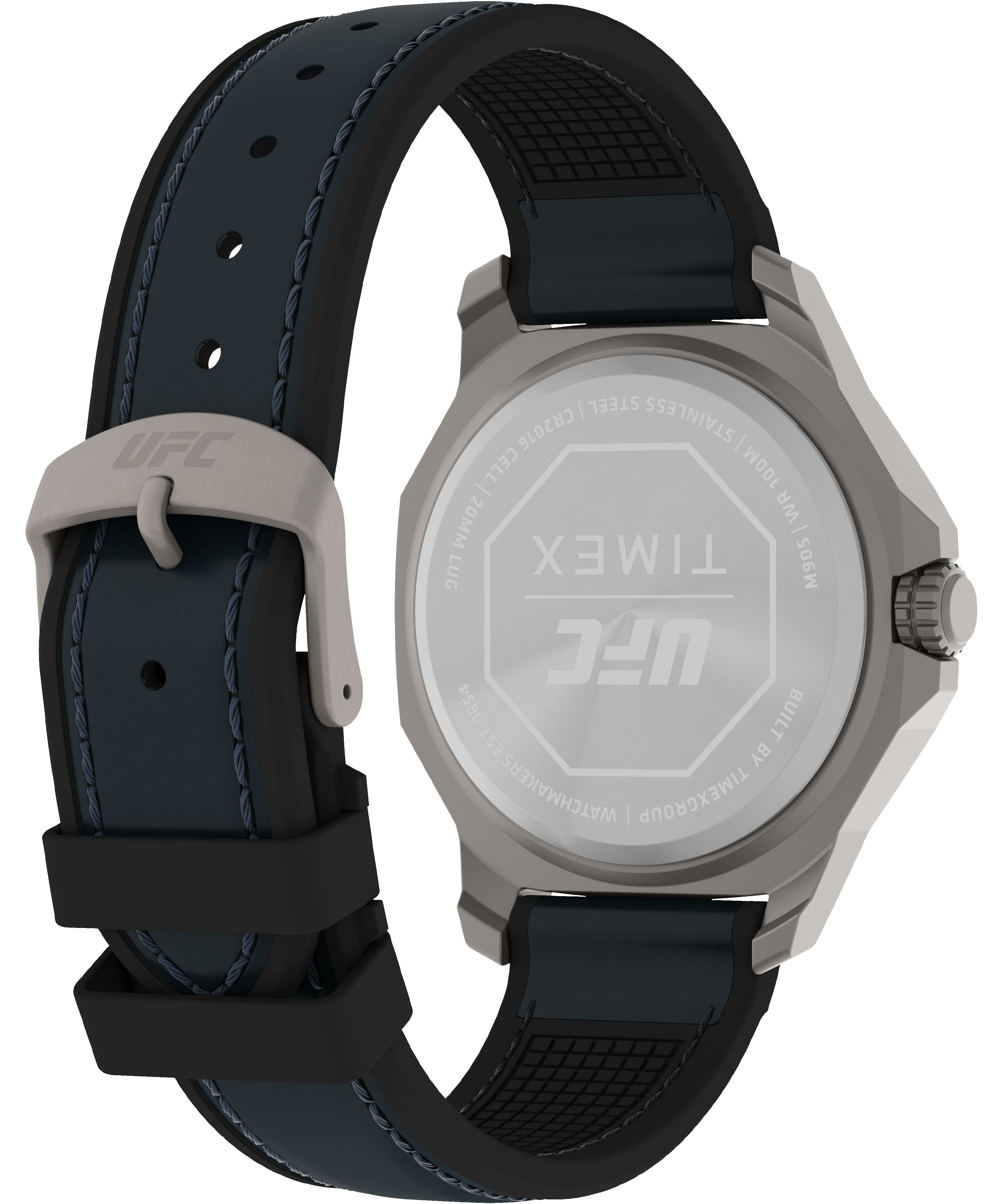 Timex UFC Reveal 41mm Silicone Backed Leather Strap Watch sold by Timex product image thumbnail 5