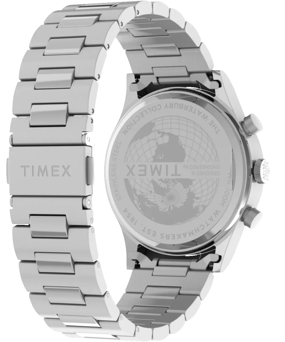 Waterbury Traditional Chronograph 42mm Stainless Steel Bracelet Watch sold by Timex product image thumbnail 5