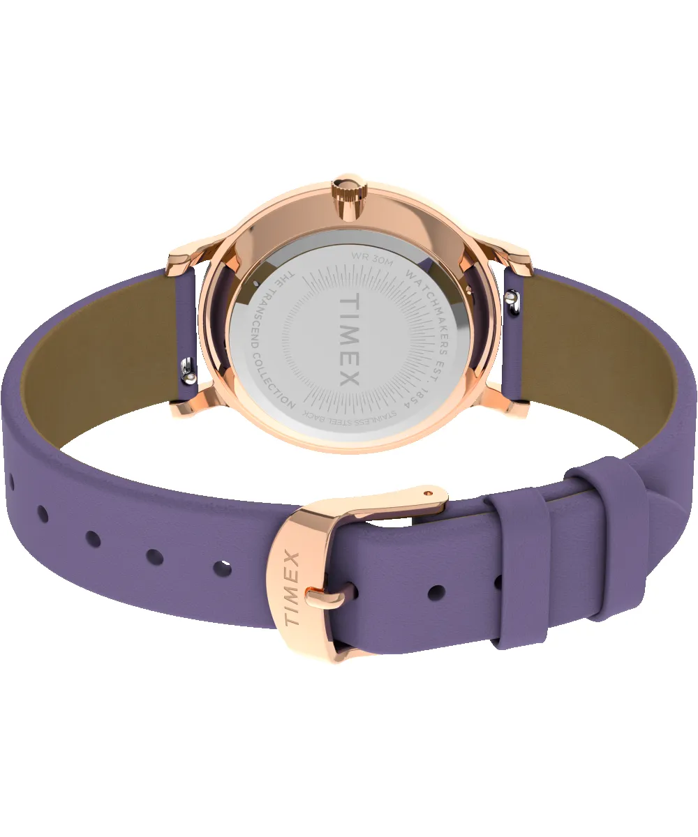 Transcend 34mm Leather Strap Watch sold by Timex product image thumbnail 5