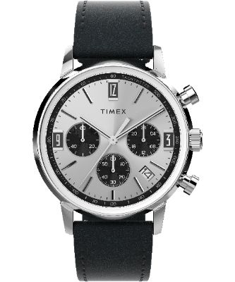 Marlin® Chronograph Tachymeter 40mm Leather Strap Watch sold by Timex