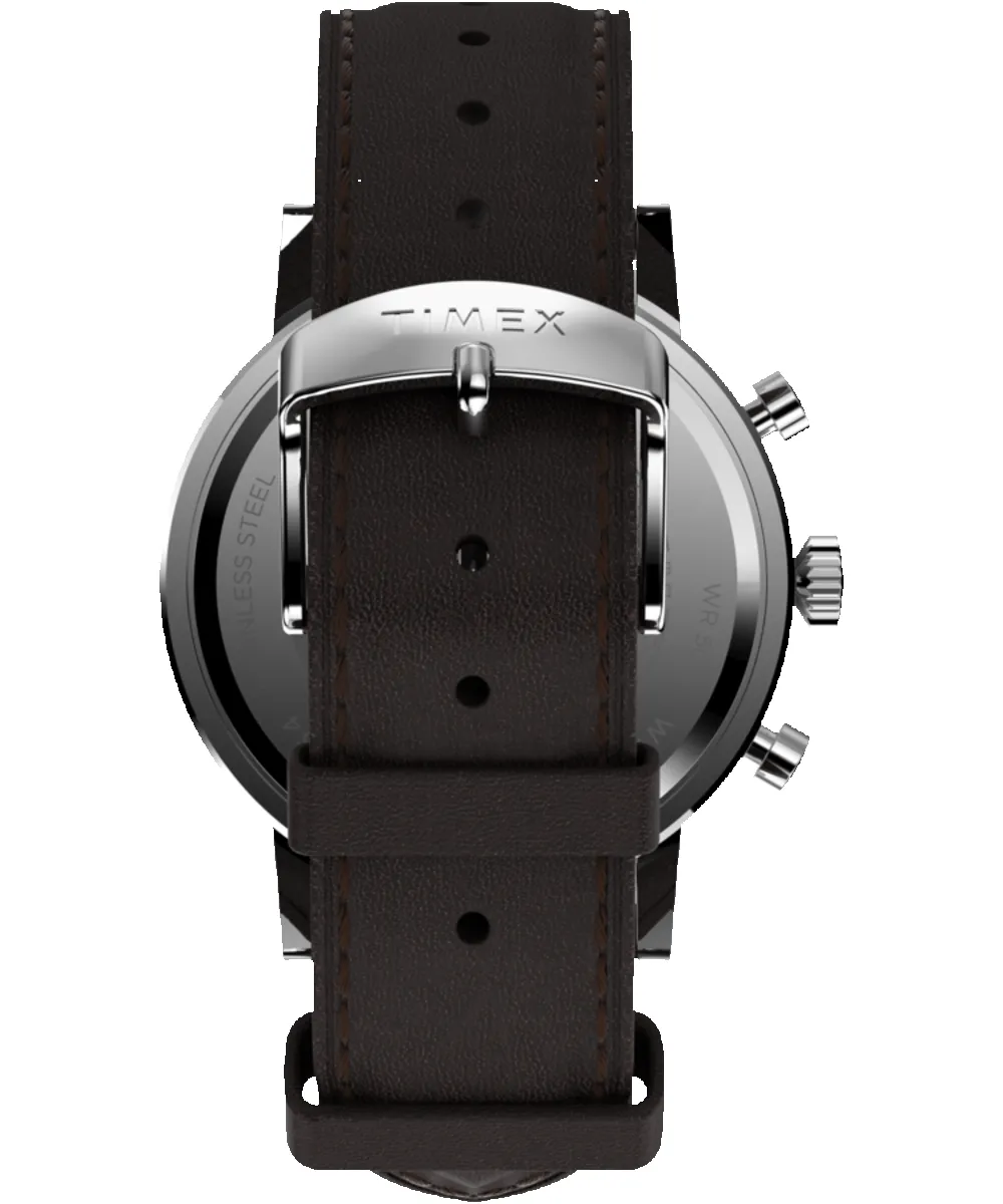 Midtown Chronograph 40mm Leather Strap Watch sold by Timex product image thumbnail 3