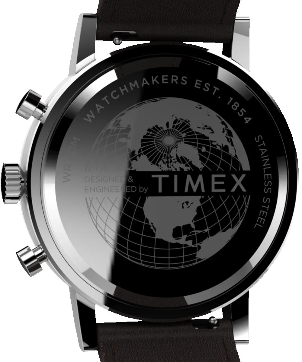 Midtown Chronograph 40mm Leather Strap Watch sold by Timex product image thumbnail 4