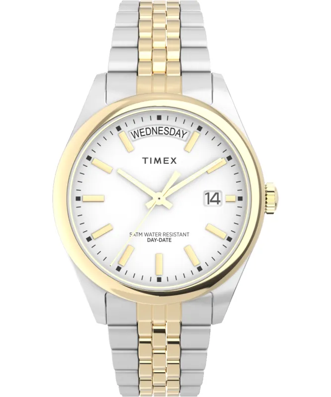 Timex Legacy Day and Date 36mm Stainless Steel Bracelet Watch sold by Timex