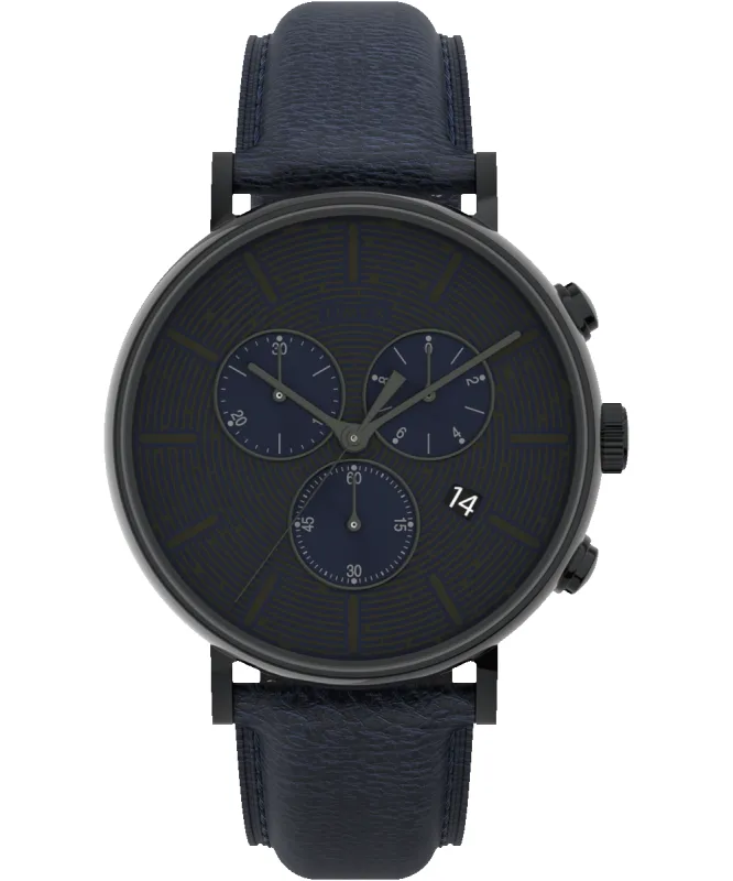 Fairfield Chronograph 41mm Leather Strap Watch sold by Timex