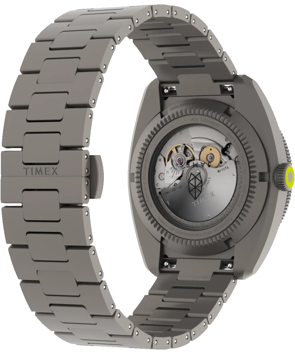 Timex x The James Brand Automatic GMT 41mm Titanium Bracelet Watch Box Set sold by Timex product image thumbnail 4