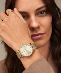 Transcend 34mm Mesh Bracelet Watch sold by Timex