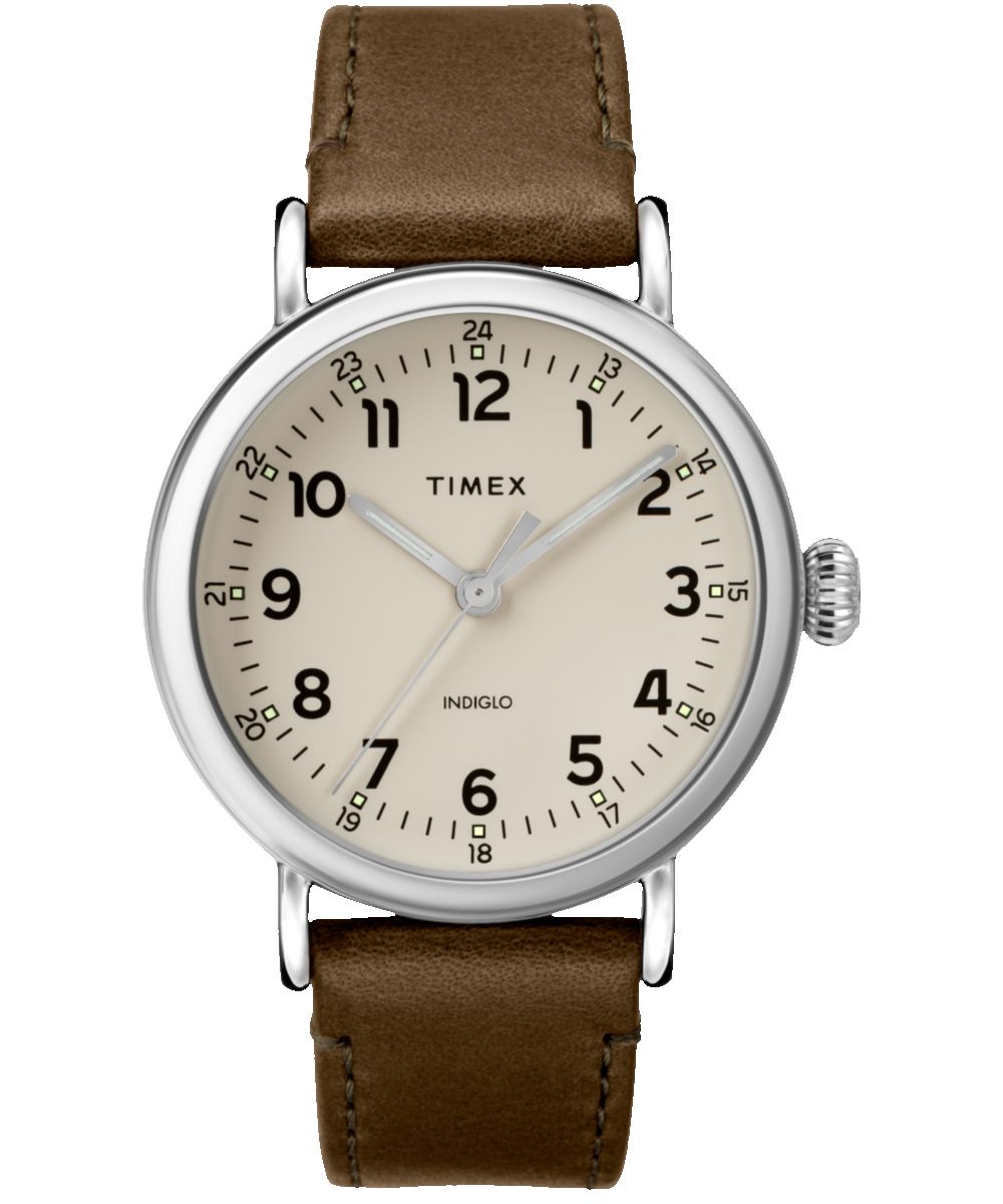 Timex® Standard 40mm Leather Strap Watch sold by Timex