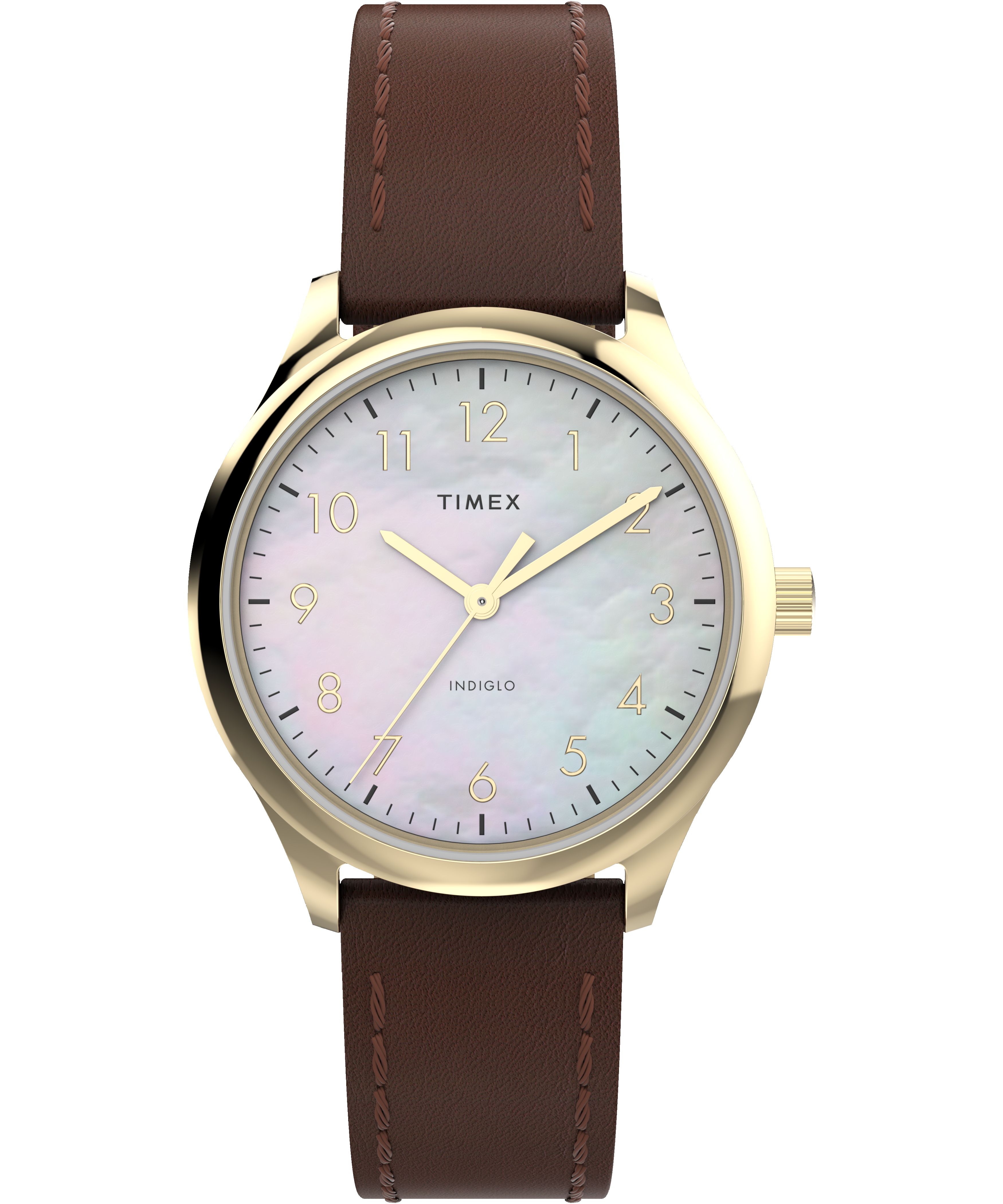 Modern Easy Reader 32mm Leather Strap Watch sold by Timex
