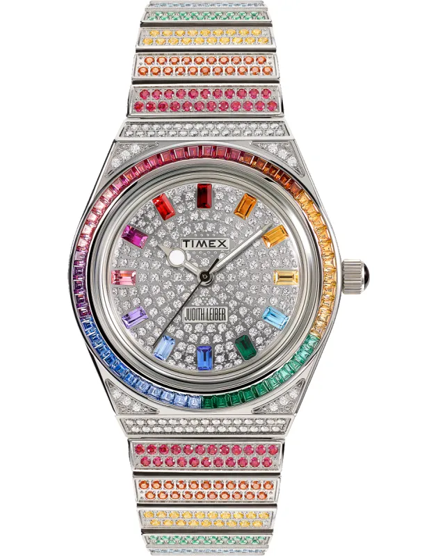 Timex x Judith Leiber 38mm Stainless Steel Bracelet Watch with Swarovski® Crystals sold by Timex