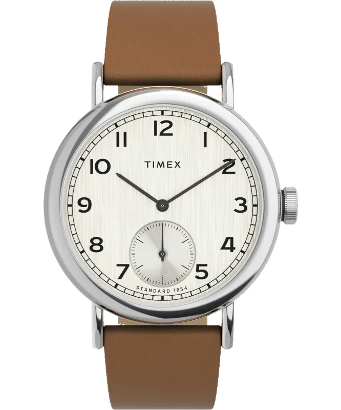 Timex Standard Sub-Second 40mm Apple Skin Leather Strap Watch sold by Timex
