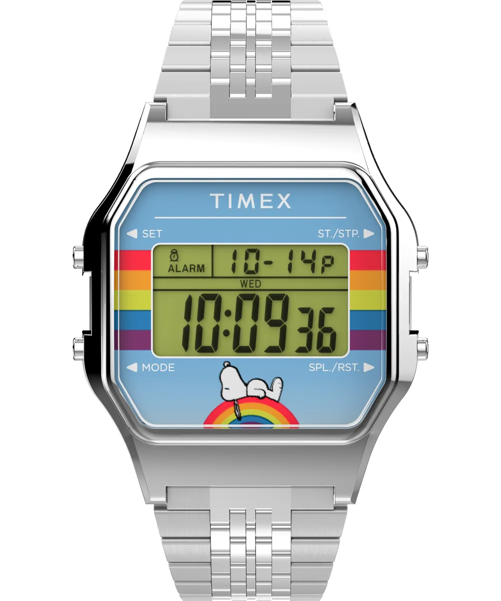 Timex T80 x Peanuts Dream in Color 34mm Stainless Steel Bracelet Watch sold by Timex