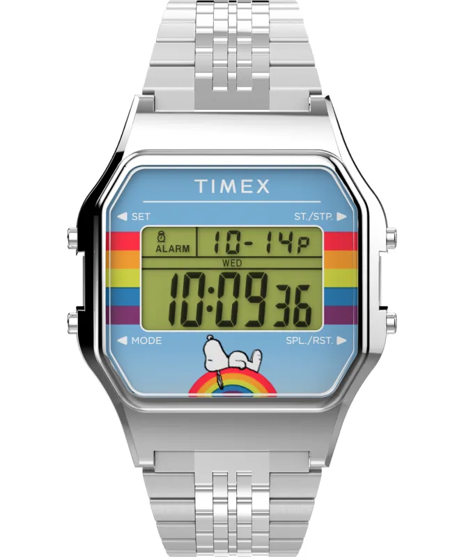 Timex T80 x Peanuts Dream in Color 34mm Stainless Steel Bracelet Watch sold by Timex