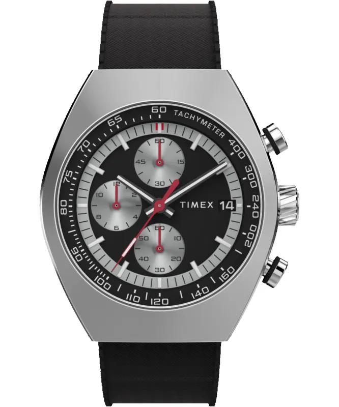 Timex Legacy Tonneau Chronograph 42mm Synthetic Rubber Strap Watch sold by Timex