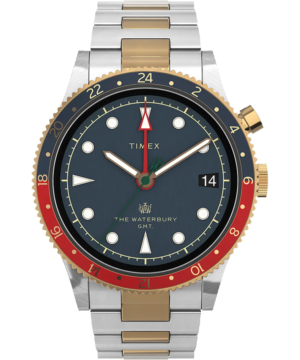 Waterbury Traditional GMT 39mm Stainless Steel Bracelet Watch sold by Timex