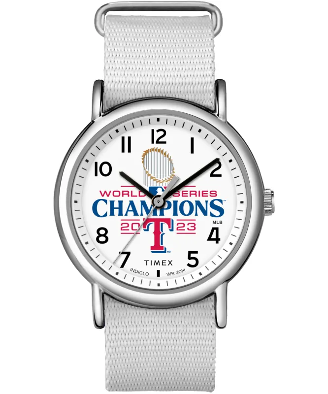 Weekender Texas Rangers World Series 38mm Fabric Strap Watch sold by Timex