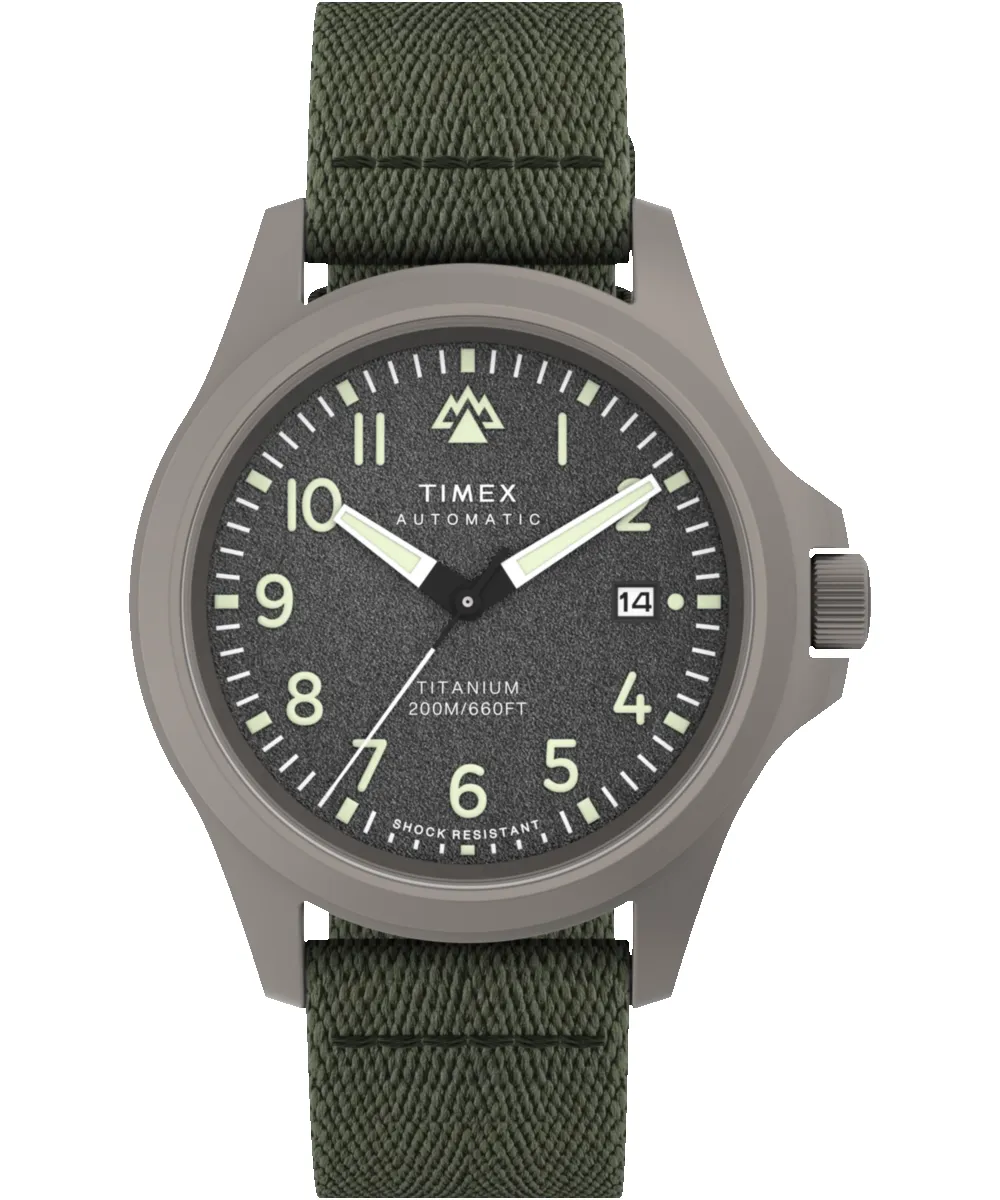 Expedition Titanium Automatic 41mm Recycled Fabric Strap Watch sold by Timex