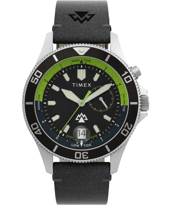 Expedition Slack Tide 41mm Waxed Leather Strap Watch sold by Timex