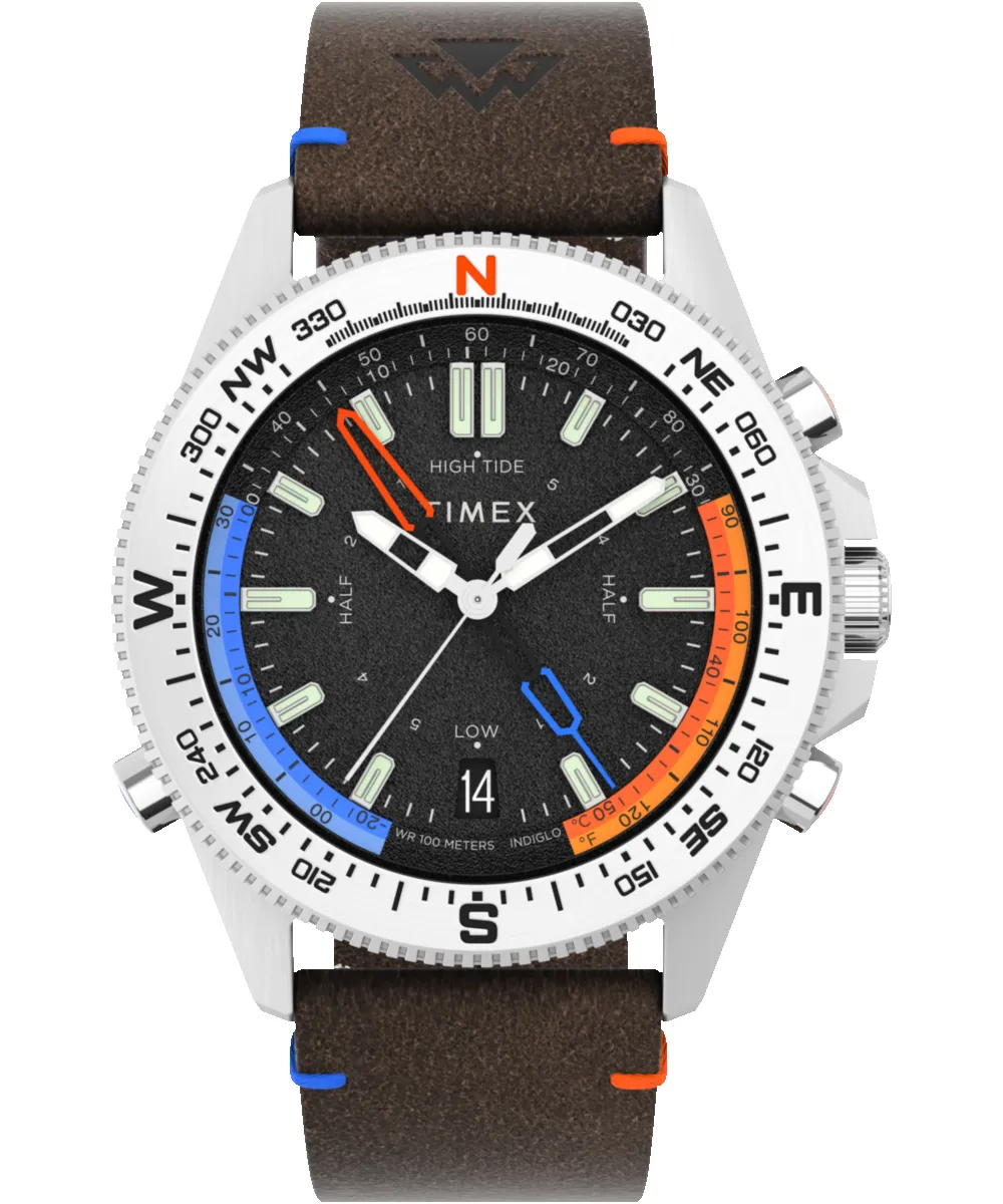 Expedition Tide-Temp-Compass 43mm Eco-Friendly Leather Strap Watch sold by Timex