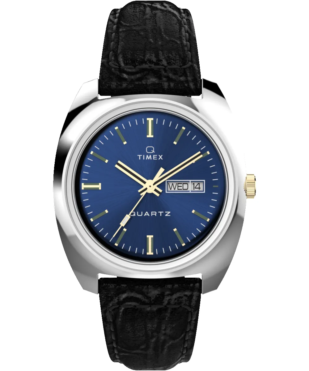 Q Timex® 1978 37mm Leather Strap Watch sold by Timex