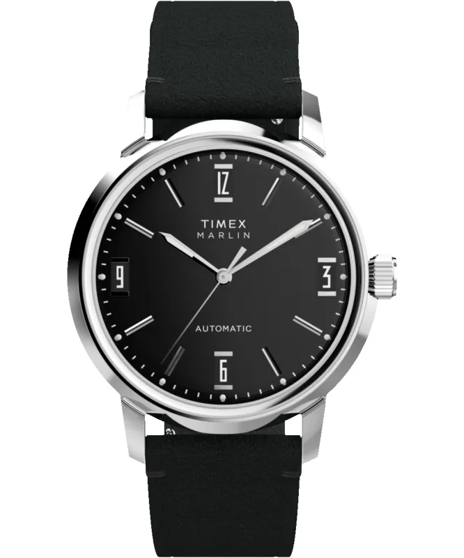 Marlin® Automatic 40mm Leather Strap Watch sold by Timex