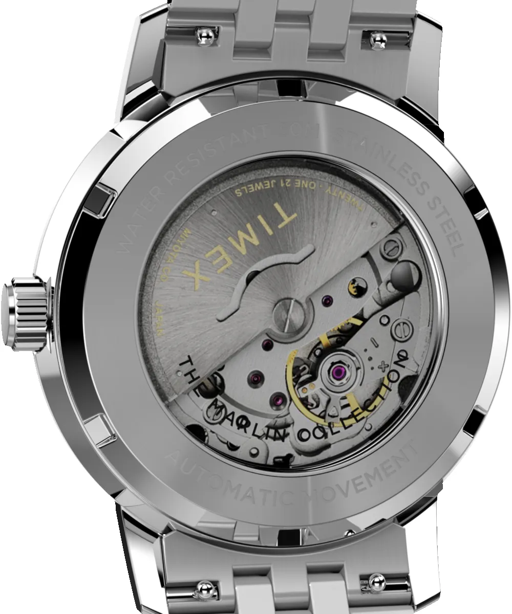Marlin® Automatic 40mm Stainless Steel Bracelet Watch sold by Timex product image thumbnail 5