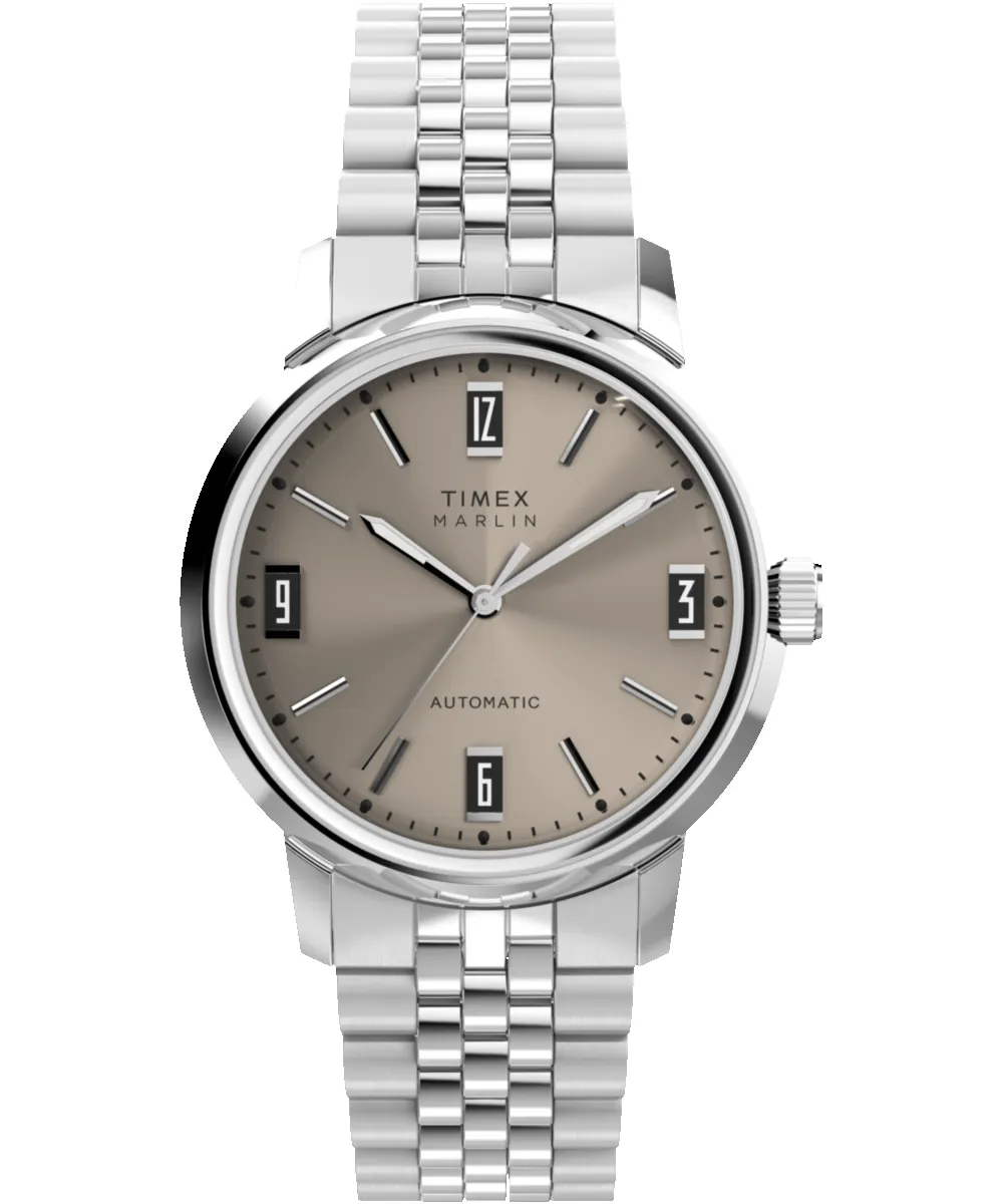 Marlin® Automatic 40mm Stainless Steel Bracelet Watch sold by Timex