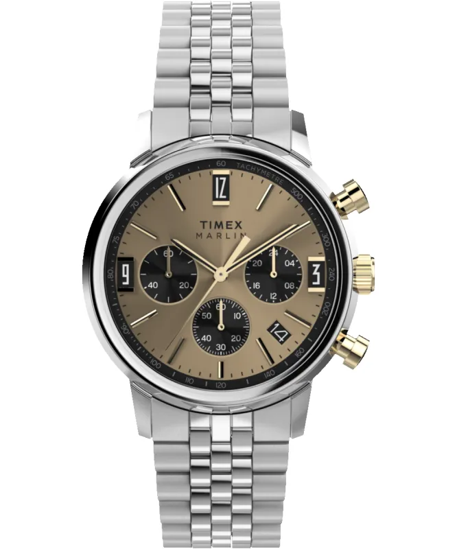 Marlin® Chronograph Tachymeter 40mm Stainless Steel Bracelet Watch  sold by Timex