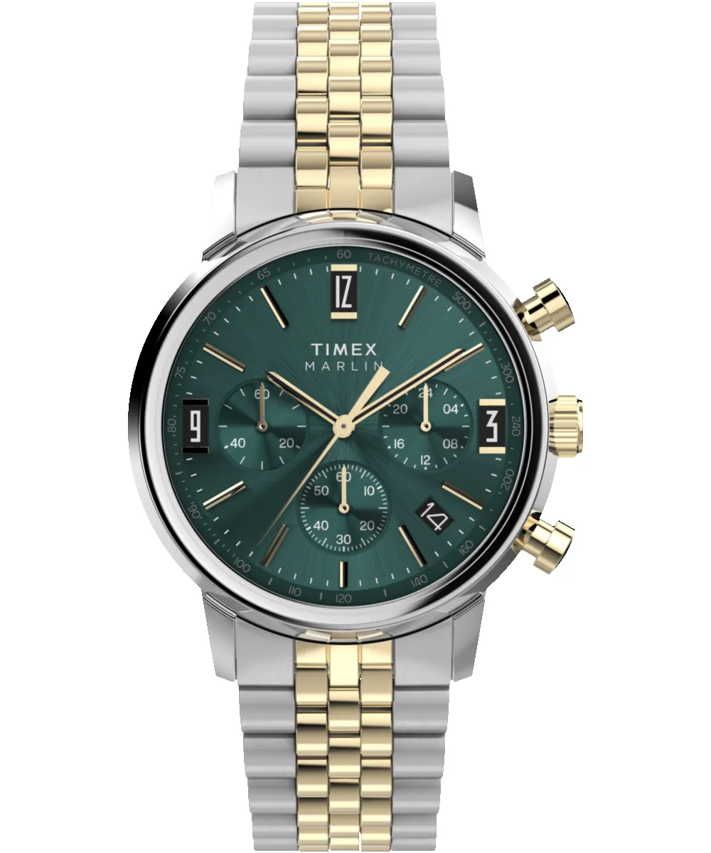 Marlin® Chronograph Tachymeter 40mm Stainless Steel Bracelet Watch sold by Timex