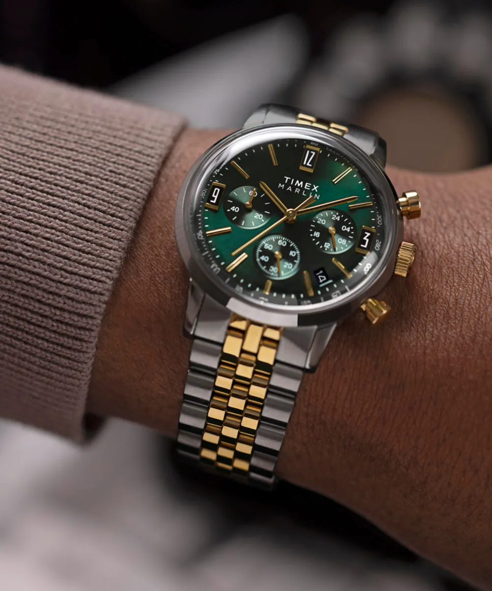 Marlin® Chronograph Tachymeter 40mm Stainless Steel Bracelet Watch sold by Timex product image thumbnail 2