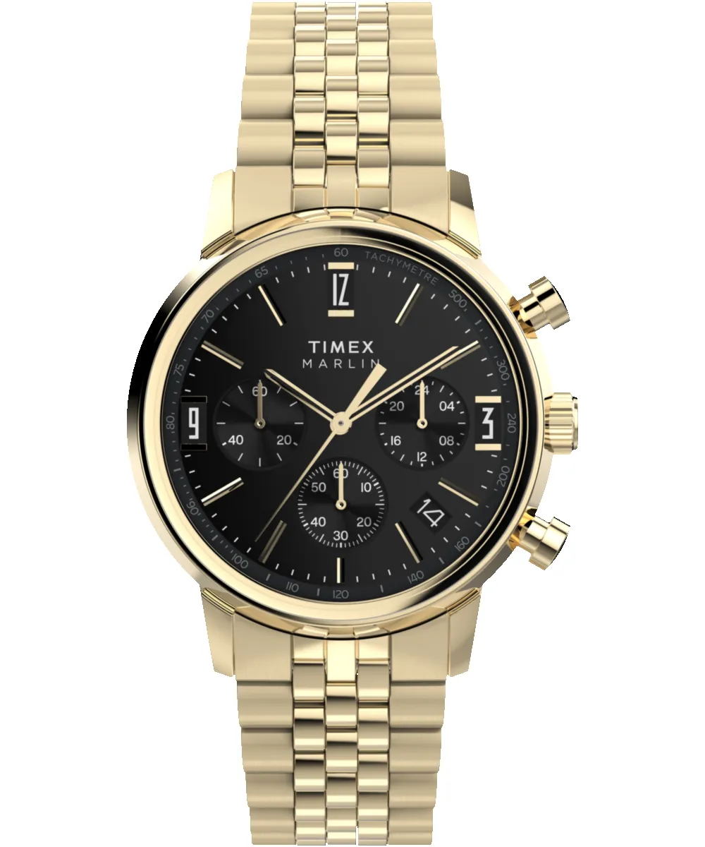 Marlin® Chronograph Tachymeter 40mm Stainless Steel Bracelet Watch sold by Timex