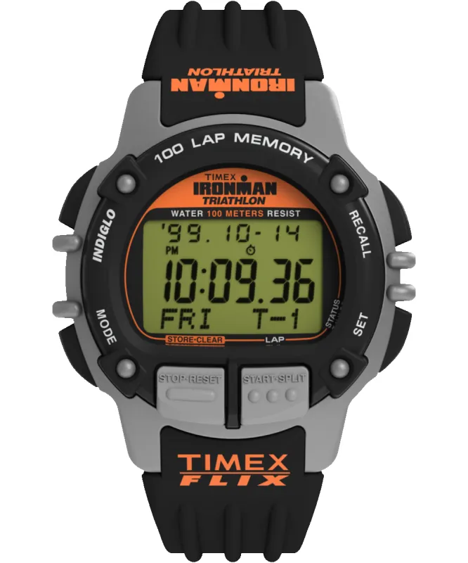 TIMEX® IRONMAN® Flix 100 Lap 42mm PU Strap Watch  sold by Timex