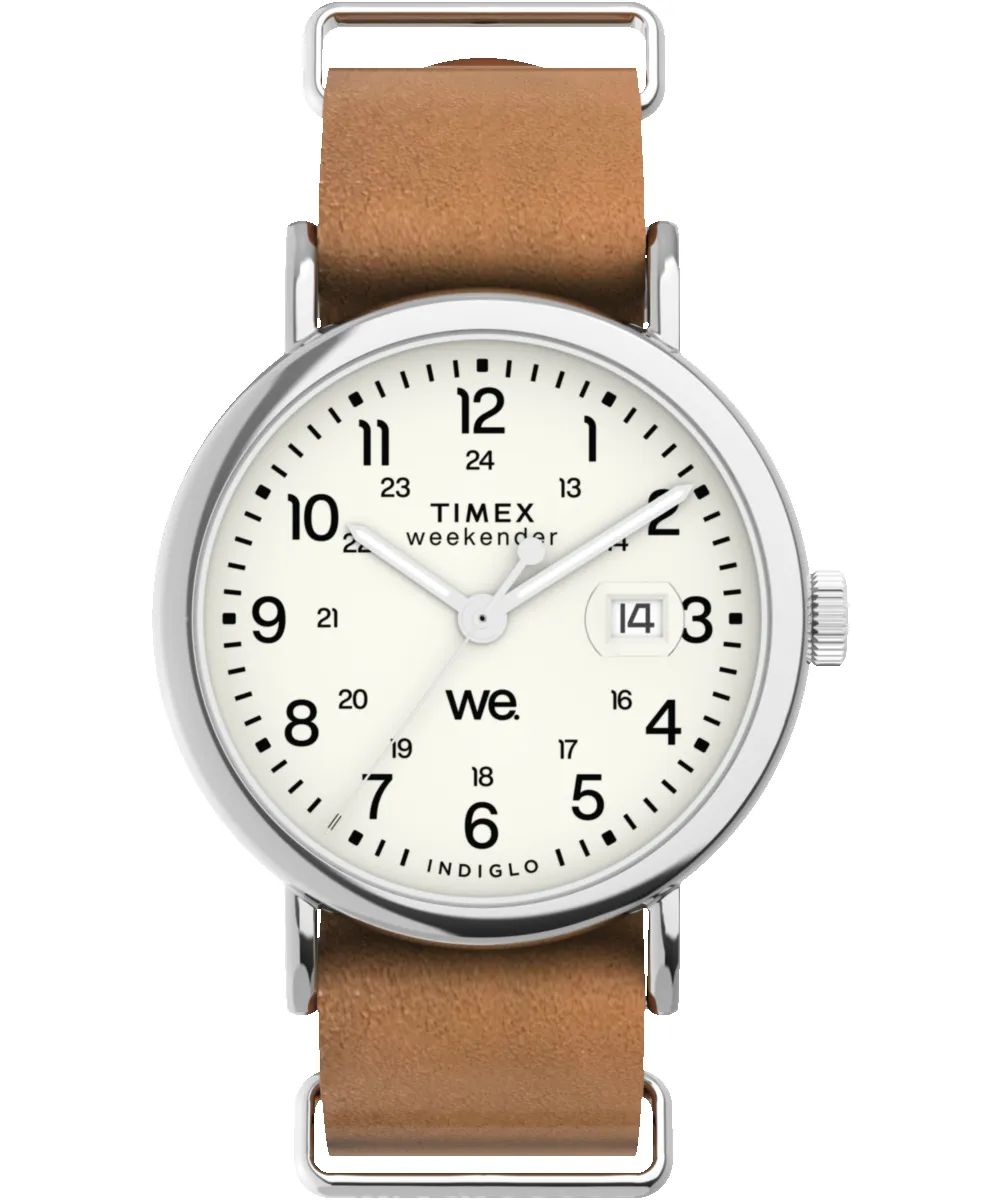 Weekender 40mm Leather Strap Watch sold by Timex