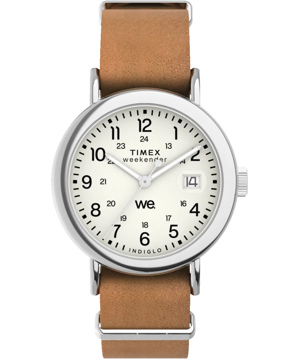 Weekender 37mm Leather Strap Watch sold by Timex
