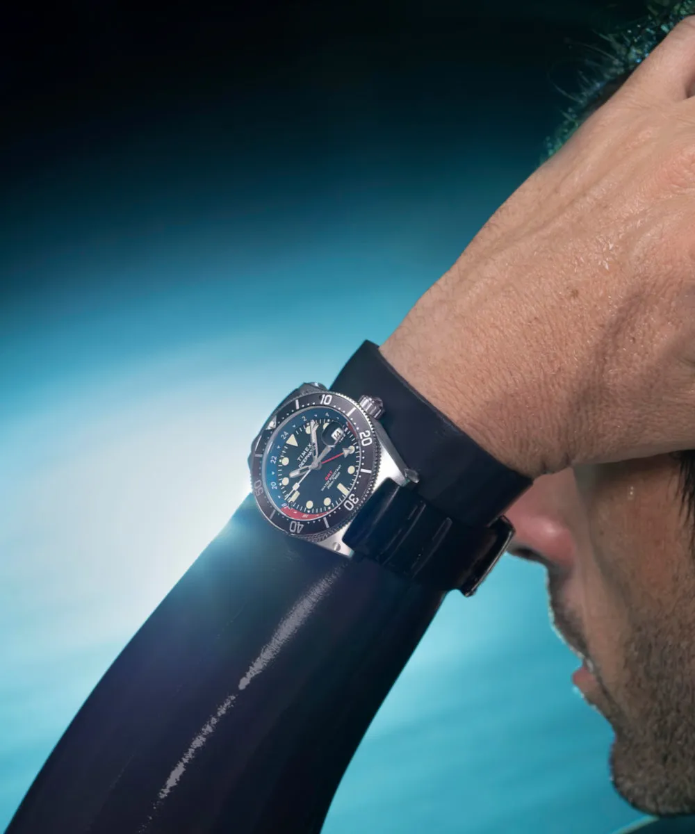 Deepwater Reef 200 GMT 41mm Synthetic Rubber Strap Watch sold by Timex product image thumbnail 3