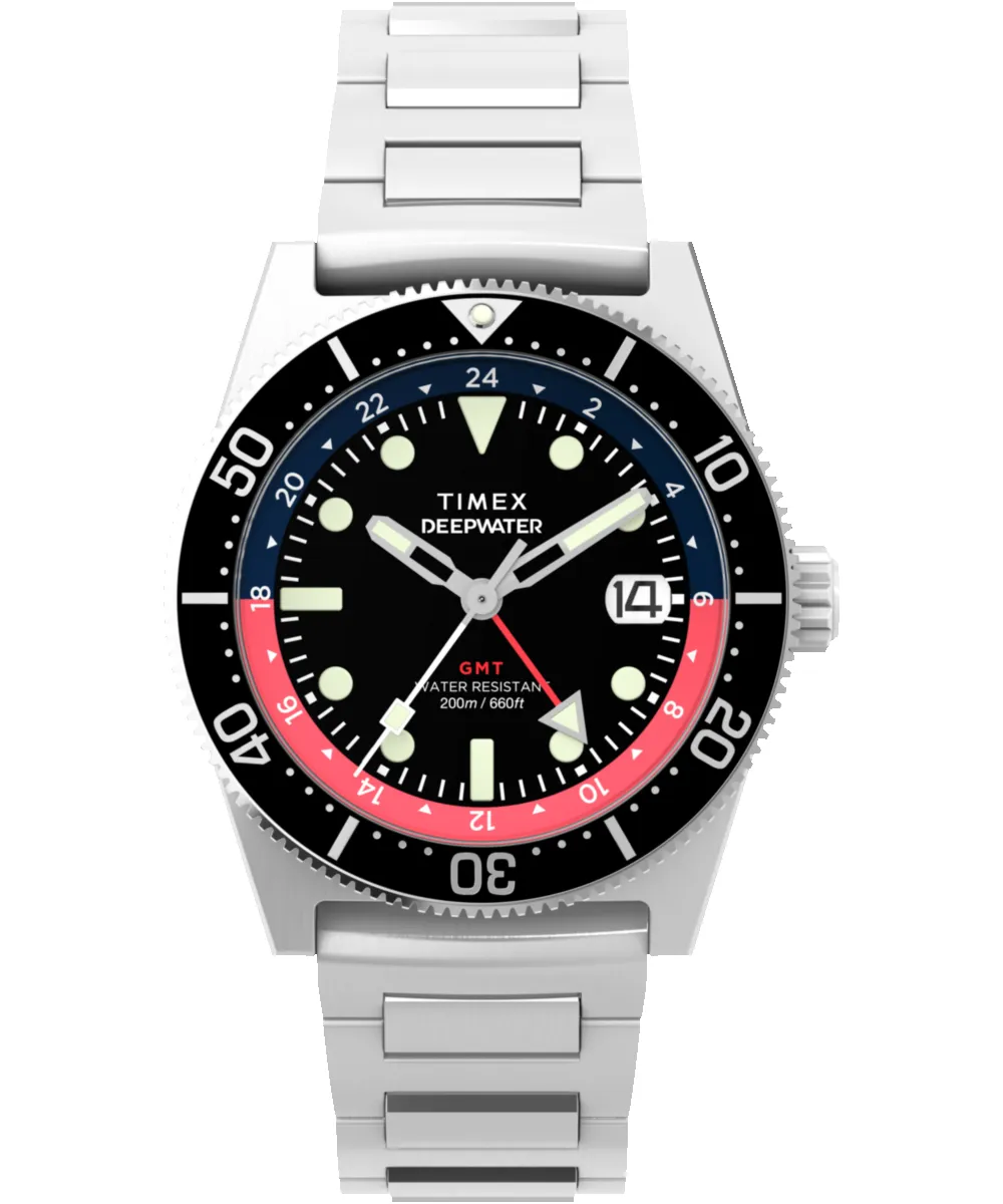 Deepwater Reef 200 GMT 41mm Stainless Steel Bracelet Watch sold by Timex