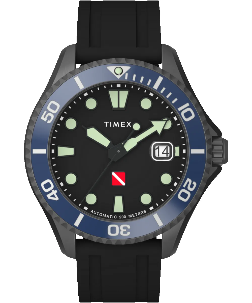 Deepwater Tiburón Automatic 43mm Synthetic Rubber Strap Watch sold by Timex