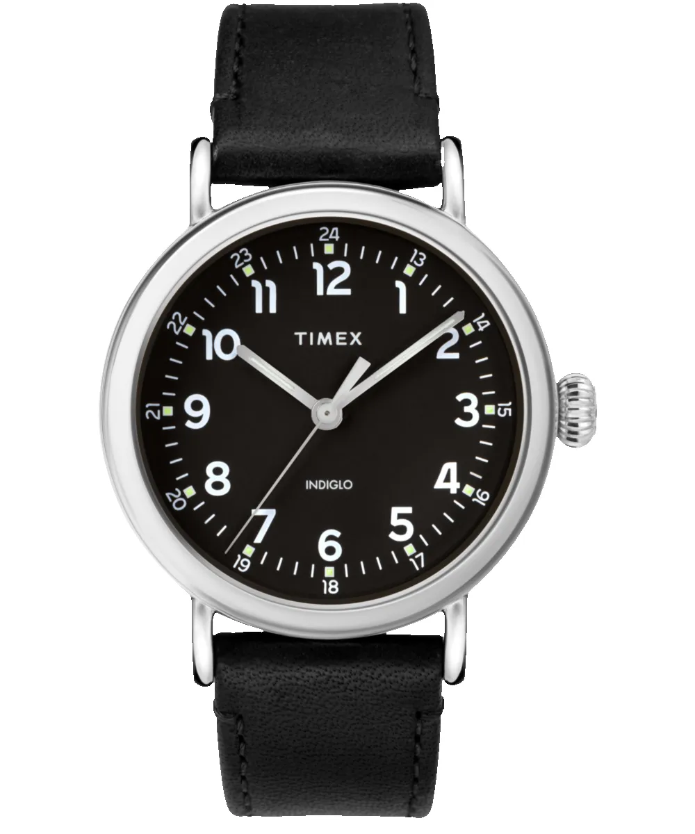 Timex® Standard 40mm Leather Strap Watch sold by Timex