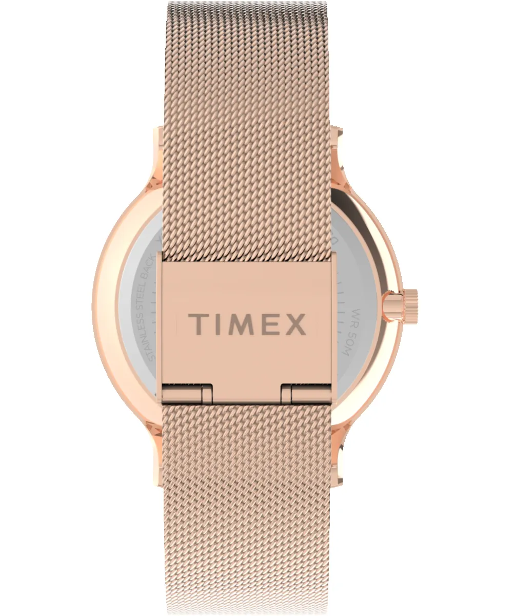Transcend™ Multifunction 38mm Stainless Steel Mesh Band Watch sold by Timex product image thumbnail 3