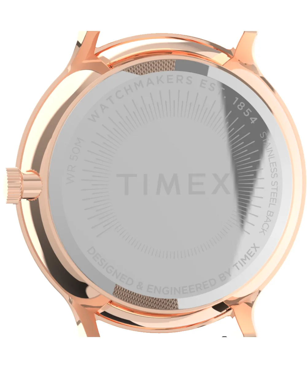 Transcend™ Multifunction 38mm Stainless Steel Mesh Band Watch sold by Timex product image thumbnail 4