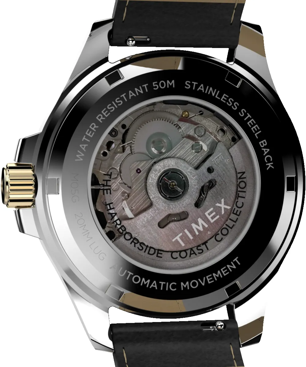 Harborside Coast Automatic 43mm Leather Strap Watch sold by Timex product image thumbnail 4